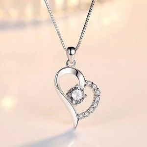 Sterling Silver Heart Shape Pendant Necklace